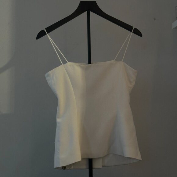 Amanda Uprichard White Button Bustier Top • Size S - Picture 3 of 5